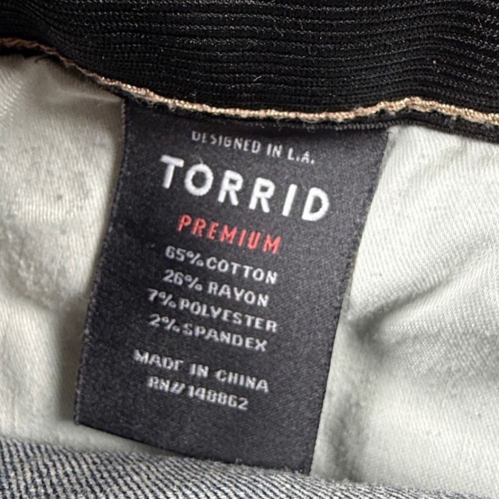 Torrid Premium Skinny Jeans Womens 18T Blue Medium Wash Button Fly High Rise - Picture 8 of 9